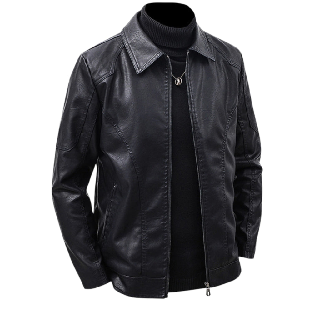 Men’s Winter Jacket – Warm PU Leather Coat – Insulated Faux Leather Jacket – Windproof Cold Weather Jacket – Stylish Men’s Outerwear South Africa Isaacare
