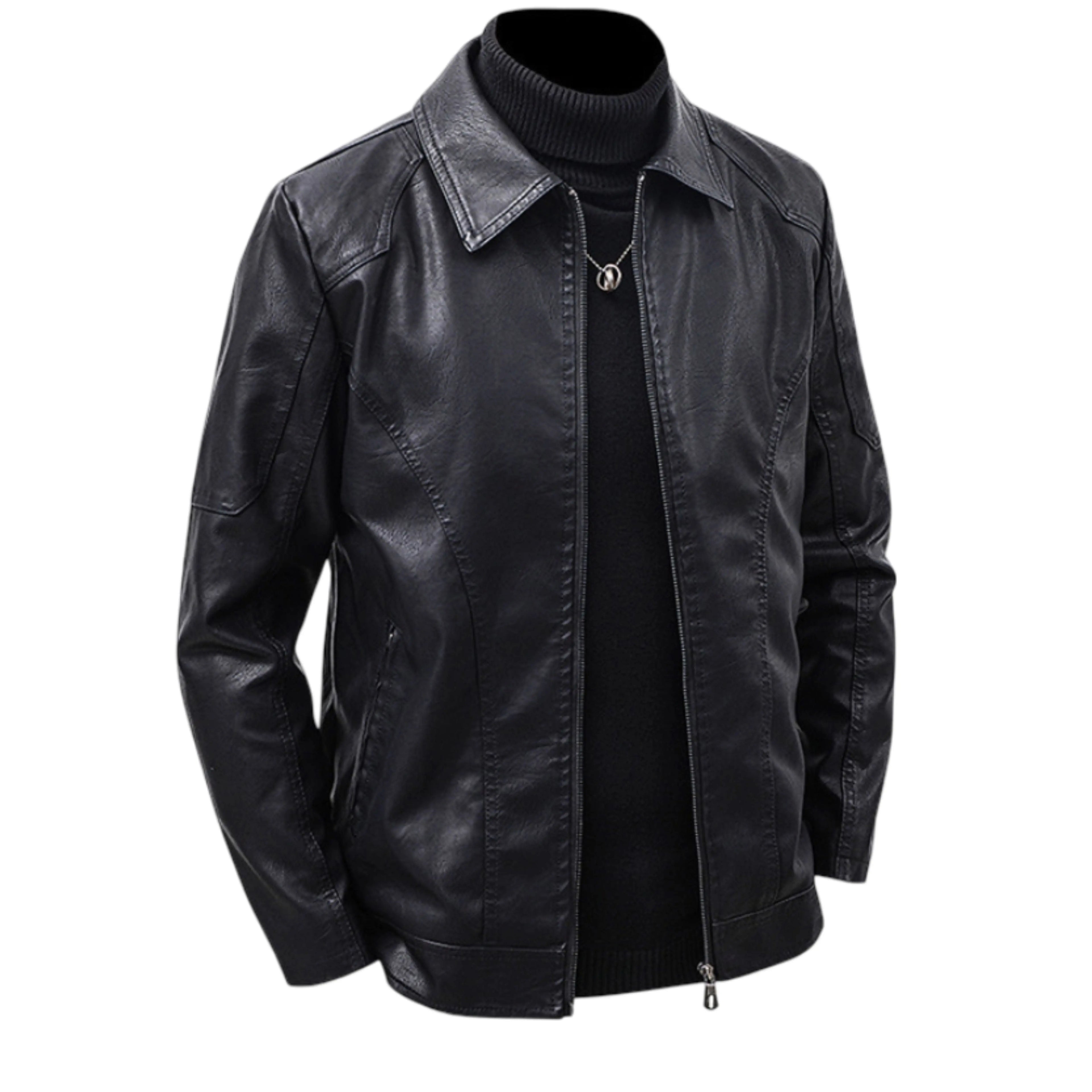 Men’s Winter Jacket – Warm PU Leather Coat – Insulated Faux Leather Jacket – Windproof Cold Weather Jacket – Stylish Men’s Outerwear South Africa Isaacare