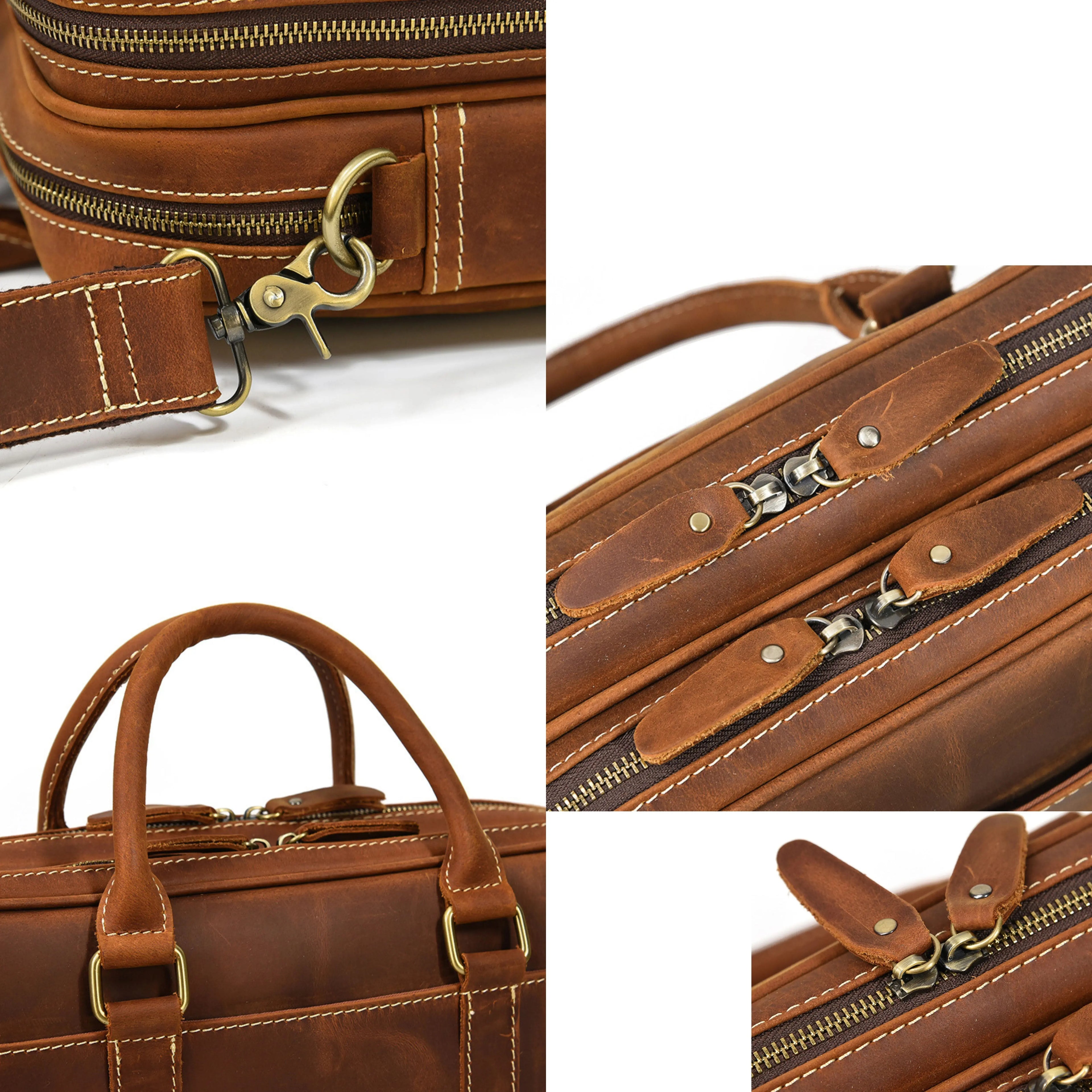Leather Laptop Bag for Men - Mini Isaacare