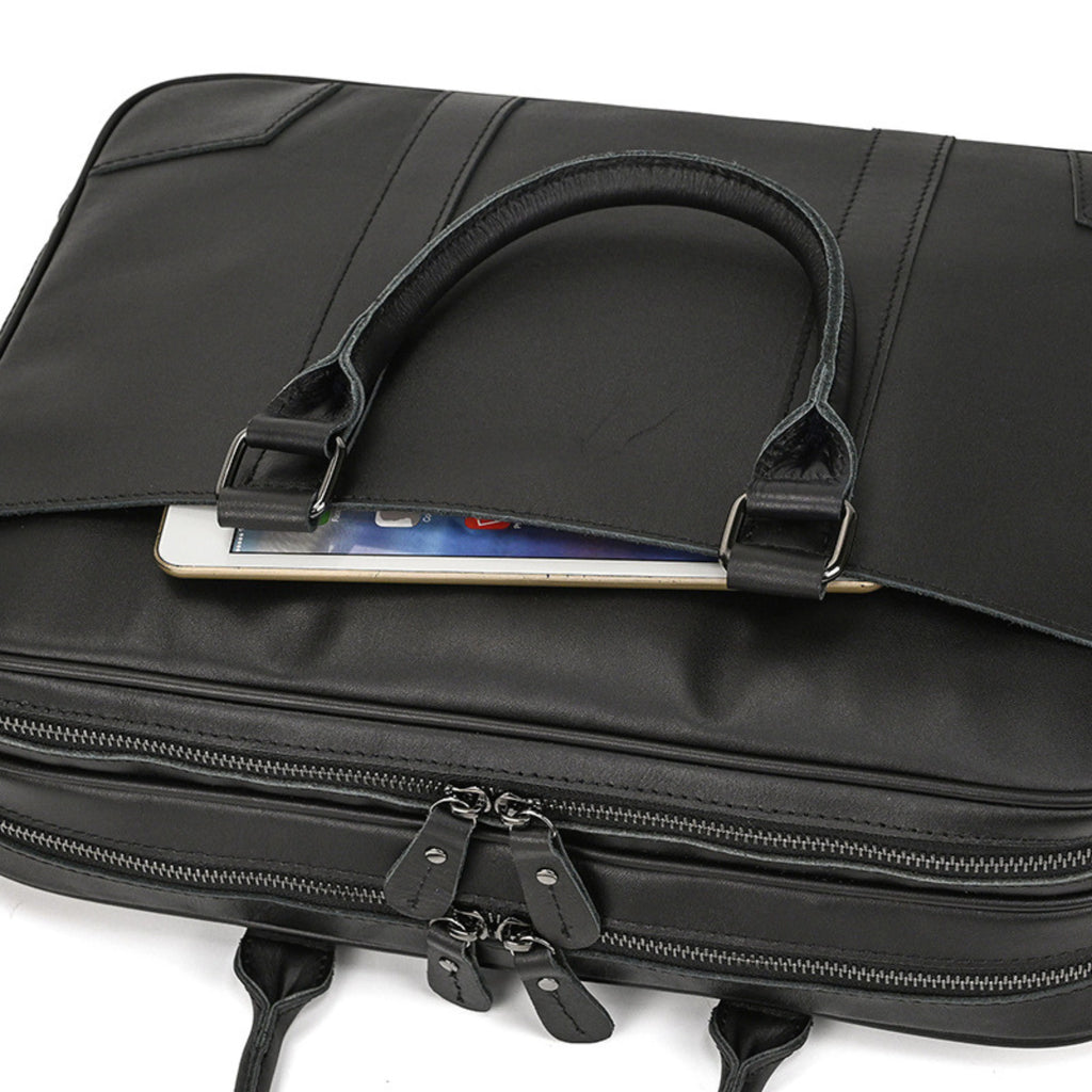 Leather Laptop Bag for Men - Mini Isaacare