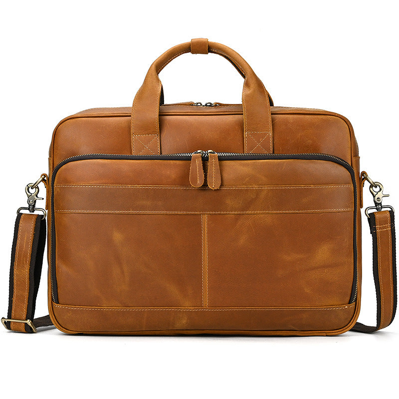 Leather Laptop Bag for Men - Large Capacity Isaacare
