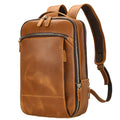 Genuine Leather Backpack for Men & Women | Vintage Full Grain Leather Rucksack | Travel Laptop Bag | Handmade Durable School Work Backpack - Isaacare
