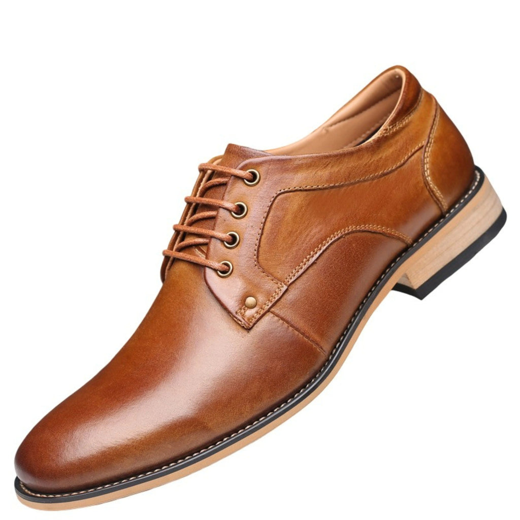 Men’s Genuine Leather Formal Shoes – Classic Oxford Dress Shoes for Business, Wedding & Office Wear, Handmade Premium Leather Footwear - Isaacare