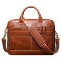 Men’s Leather Laptop Bag – Full Grain Leather Briefcase, Vintage Messenger Bag, Business Work Bag, Durable Office Satchel, Gift for Him Isaacare