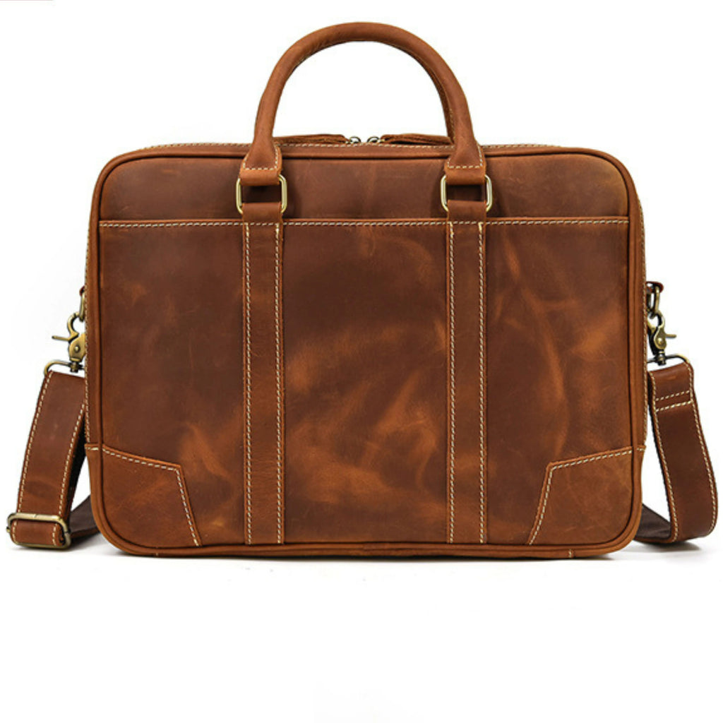Leather Laptop Bag for Men - Mini Isaacare