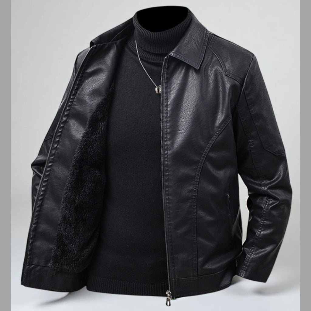 Men’s Winter Jacket – Warm PU Leather Coat – Insulated Faux Leather Jacket – Windproof Cold Weather Jacket – Stylish Men’s Outerwear South Africa Isaacare