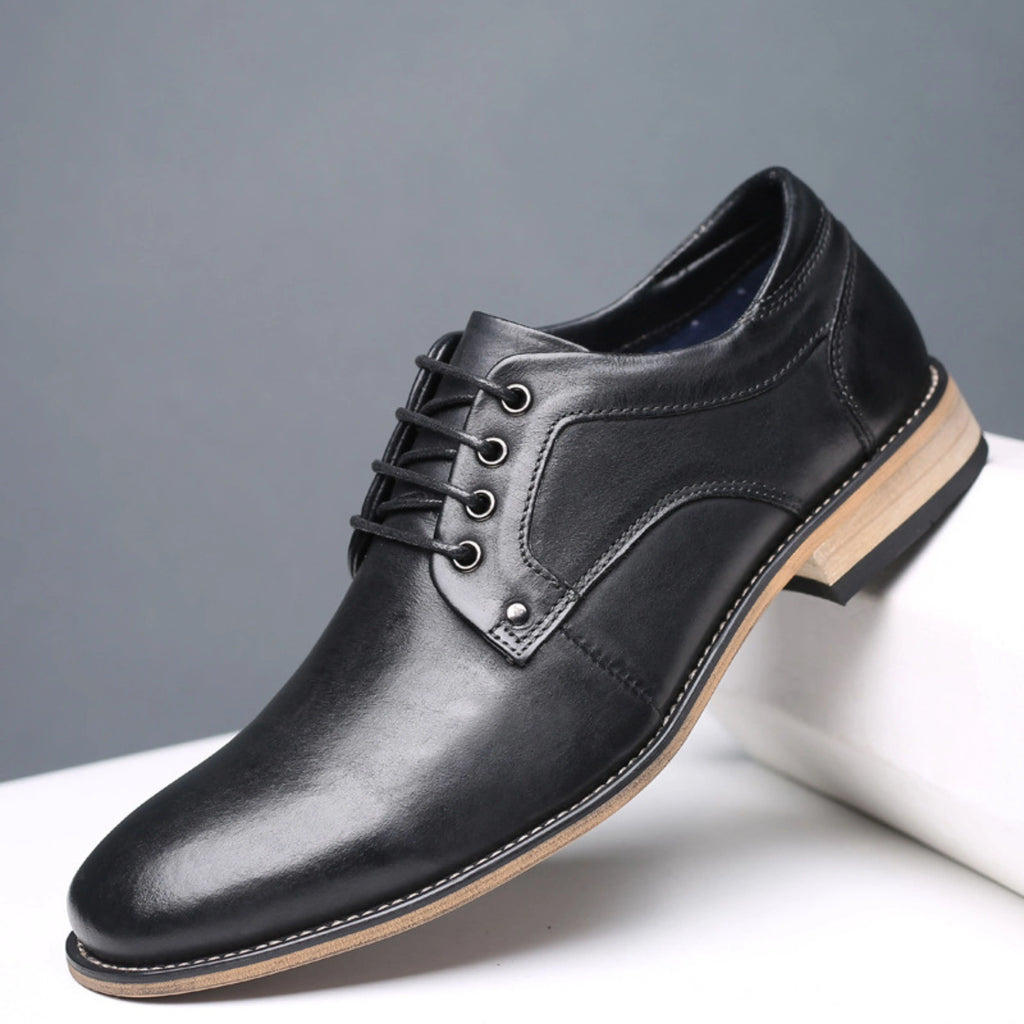 Men’s Genuine Leather Formal Shoes – Classic Oxford Dress Shoes for Business, Wedding & Office Wear, Handmade Premium Leather Footwear - Isaacare