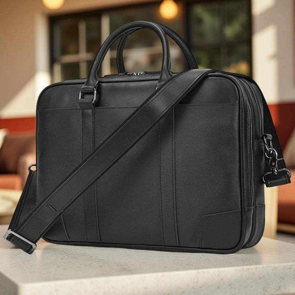 Leather Laptop Bag for Men - Mini - Isaacare