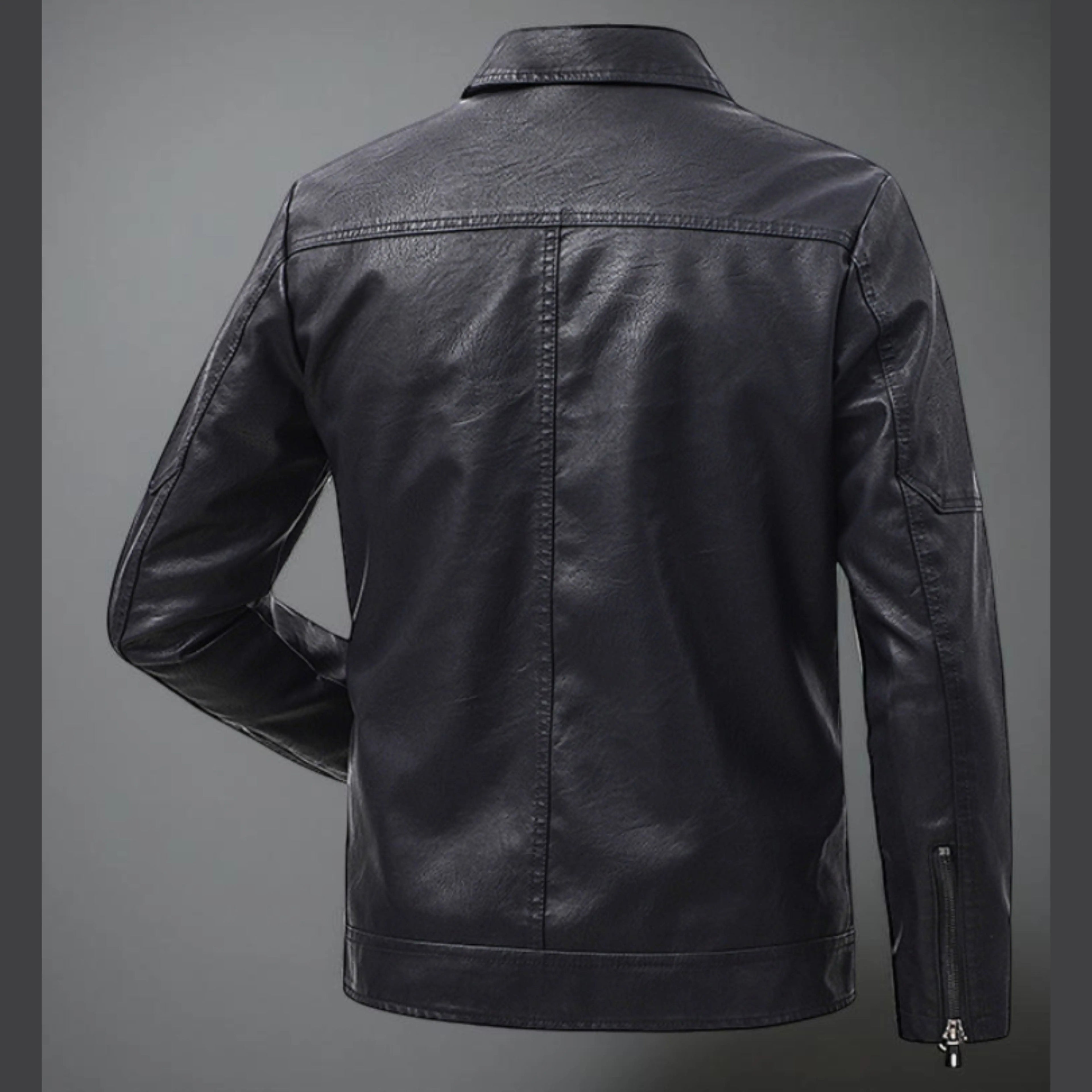 Men’s Winter Jacket – Warm PU Leather Coat – Insulated Faux Leather Jacket – Windproof Cold Weather Jacket – Stylish Men’s Outerwear South Africa Isaacare