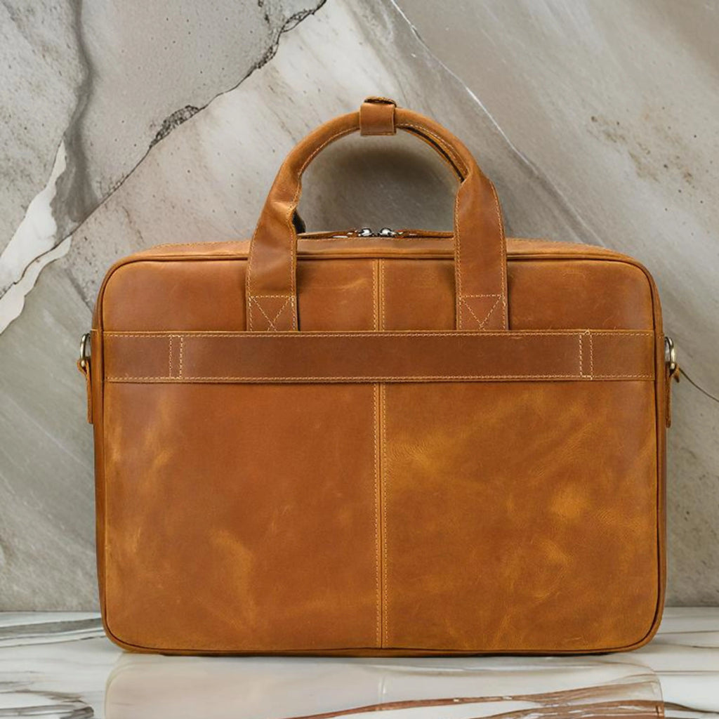 Leather Laptop Bag for Men - Large Capacity Isaacare