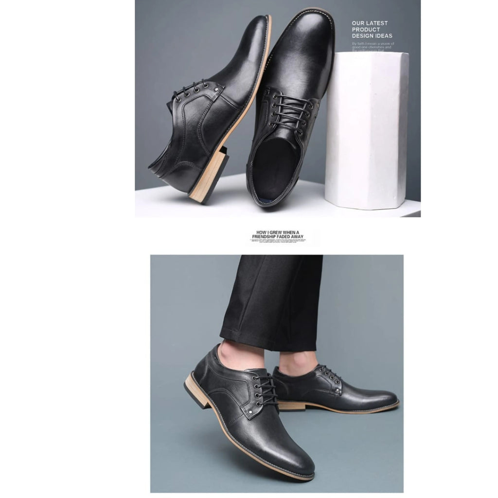 Men’s Genuine Leather Formal Shoes – Classic Oxford Dress Shoes for Business, Wedding & Office Wear, Handmade Premium Leather Footwear - Isaacare
