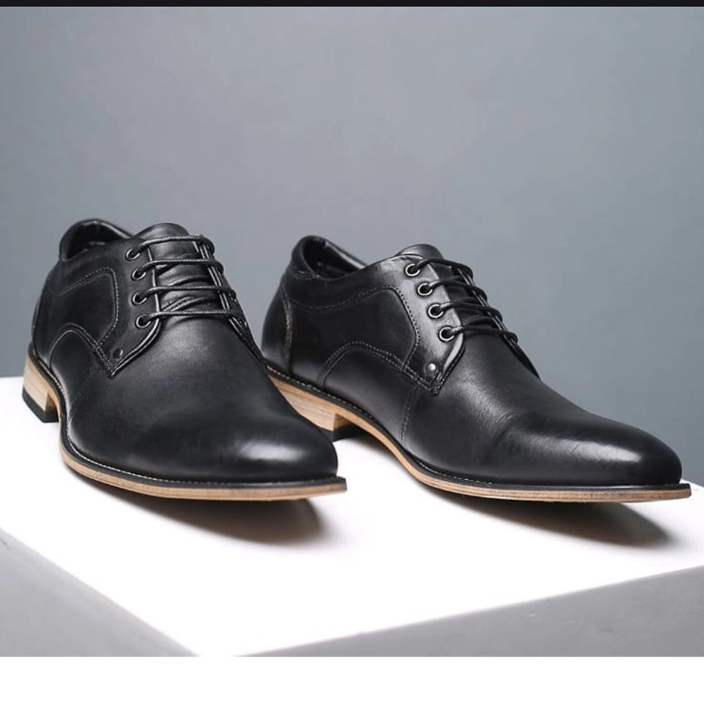 Men’s Genuine Leather Formal Shoes – Classic Oxford Dress Shoes for Business, Wedding & Office Wear, Handmade Premium Leather Footwear - Isaacare